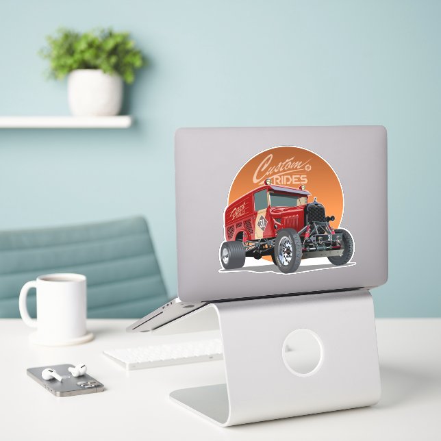 Customised retro race car concept (Laptop On Desk)