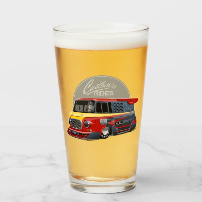 Customised retro race van concept glass (Front Filled)