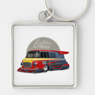 Customised retro race van concept key ring