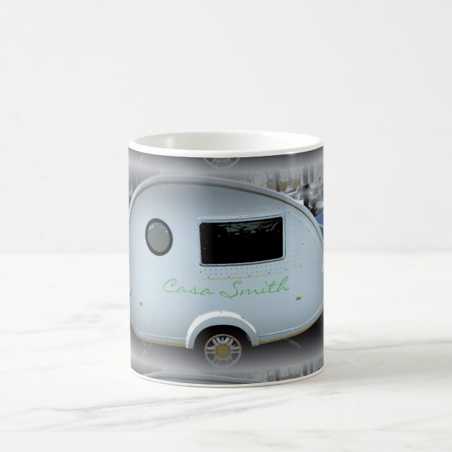Customised Retro teardrop camper Coffee Mug (Center)