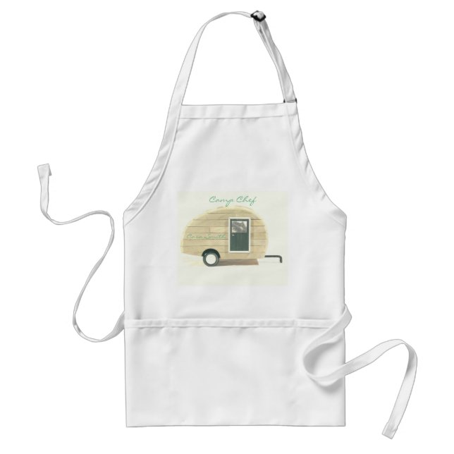 Customised Retro teardrop camper Standard Apron (Front)