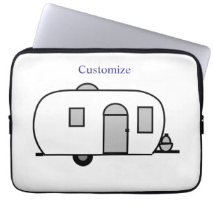 Customised Rounded Gypsy tiny caravan Laptop Sleeve