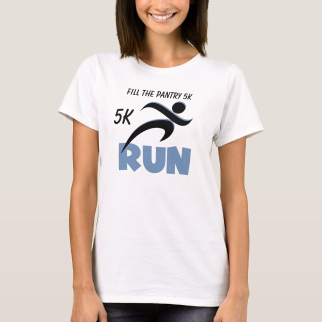Customised RUN Blue Text T-shirt (Front)