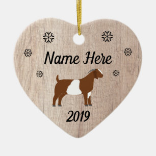 Customised Rustic Paint Boer Goat Ceramic Ornament