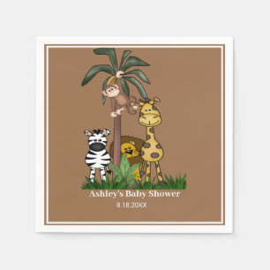 Customised  Safari Jungle Baby Shower Napkin