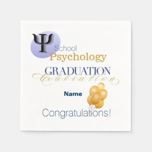 Customised School Psychology Graduation Napkins