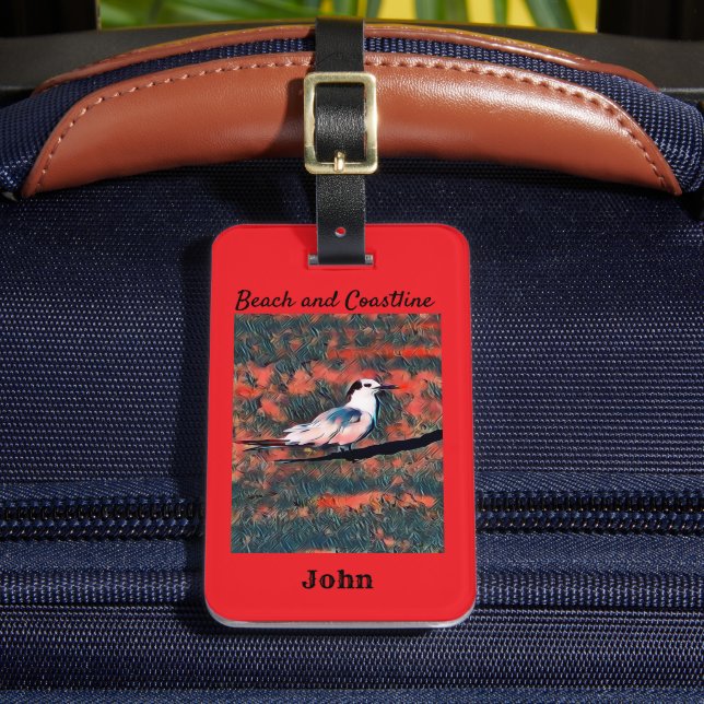 Customised Sea Bird Luggage Tag (Front Insitu 2)