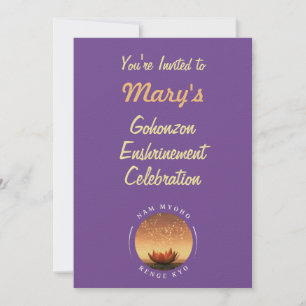 Customised SGI Gohonzon Enshrinement Celebration  Invitation