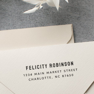 Customised Simple Modern Return Address Rubber Stamp