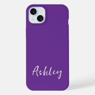 Customised Simple Stylish Modern Minimal Monogram  iPhone 15 Plus Case