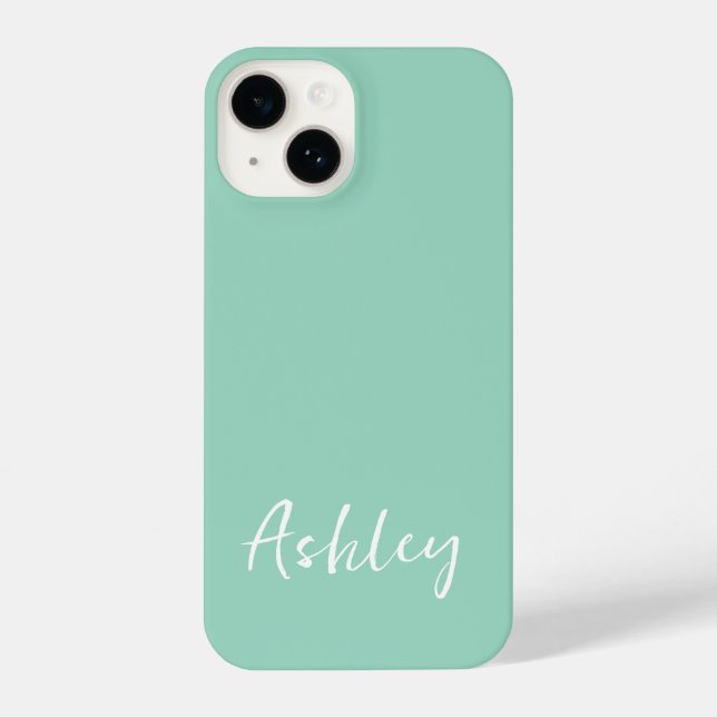 Customised Simple Stylish Modern Minimal Monogram  iPhone Case (Back)