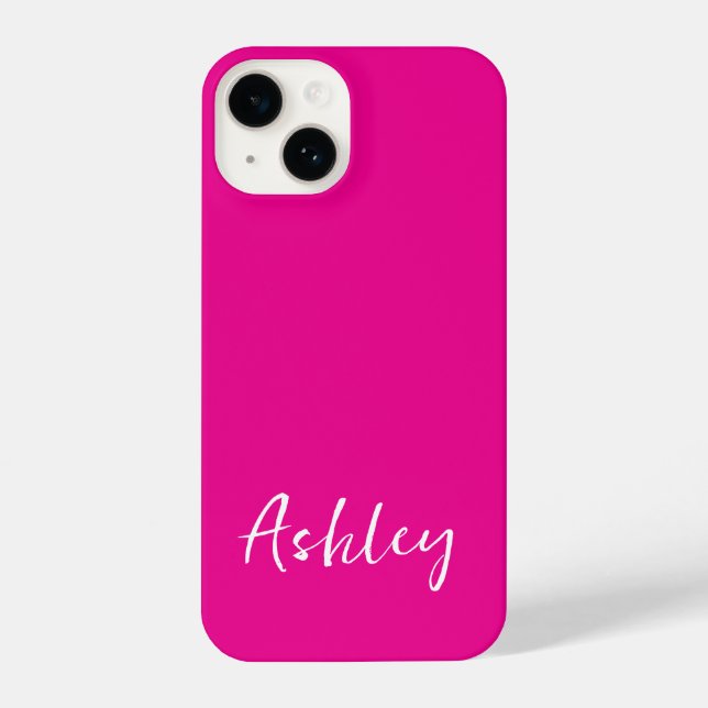 Customised Simple Stylish Modern Minimal Monogram  iPhone Case (Back)