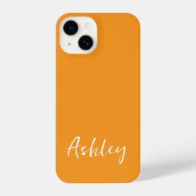 Customised Simple Stylish Modern Minimal Monogram  iPhone Case (Back)