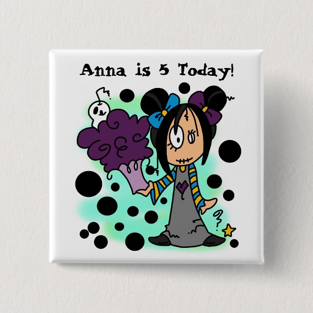 Customised Skelekinz Birthday Button (Front)