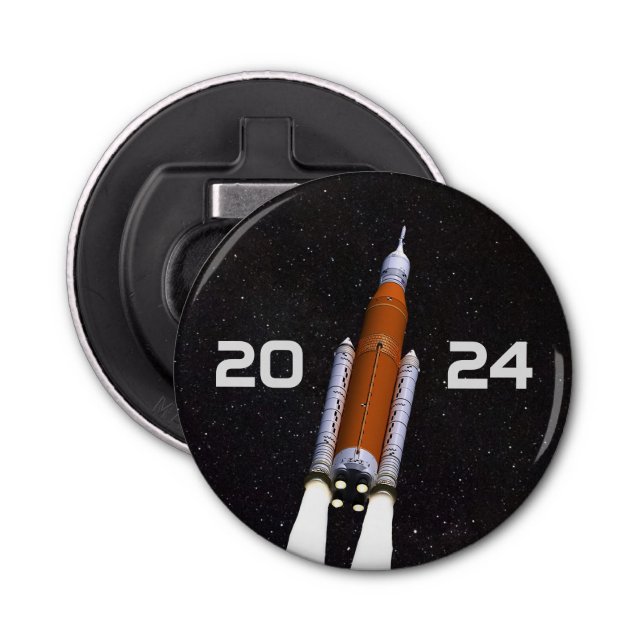 Customised SLS Space Rocket Graduation Party Paper Bottle Opener (Front)