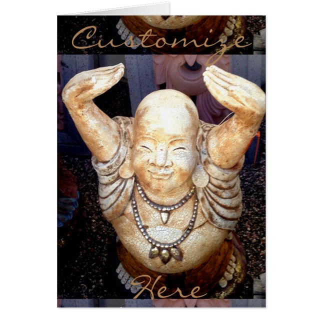 Customised smiling buddha card (Front)
