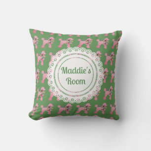 Customised Soft Sweet Pink Poodle Cushion
