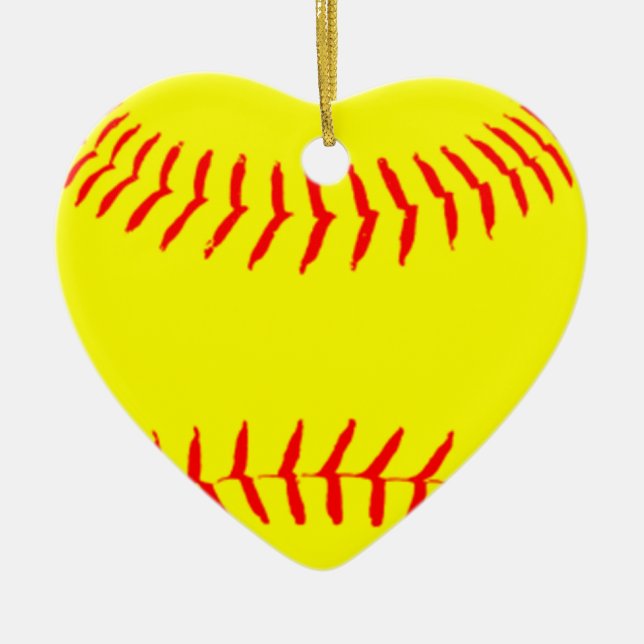 Customised Softball Ceramic Ornament (Front)
