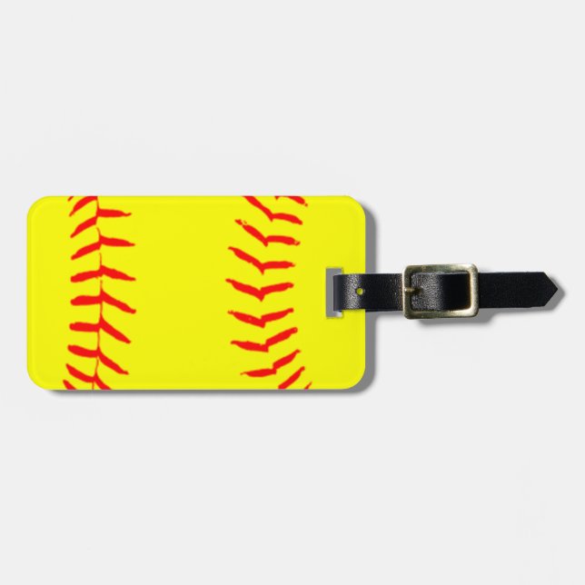 Customised Softball Luggage Tag (Front Horizontal)