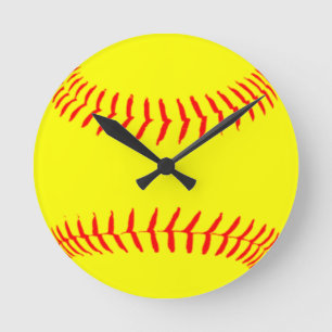 Customised Softball Round Clock