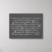 Customised song lyric canvas art
