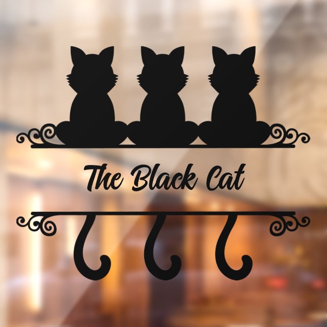 Customised Spilt Black Cat Monogram (Sheet 2)