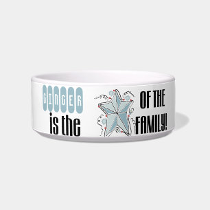 Customised Star of the Family Pet Dish