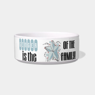 Customised Star of the Family Pet Dish