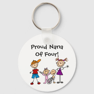 Customised Stick Figure Kids Family Keychains