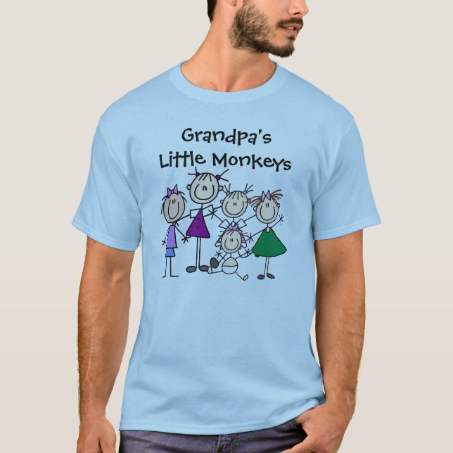 Customised Stick Figure Kids Family T-shirts (Front)