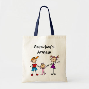 Customised Stick Figure Kids Family Tote Bag