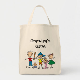 Customised Stick Figure Kids Family Tote Bag