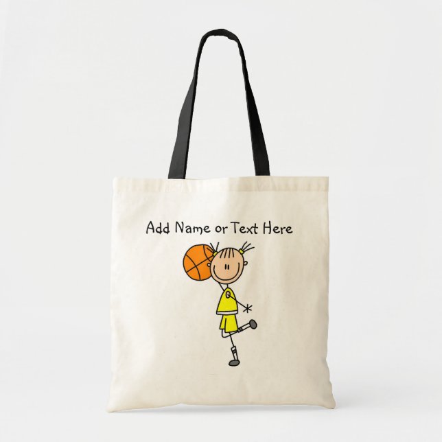 Customised  Stick Girl Basketball Bag (Front)
