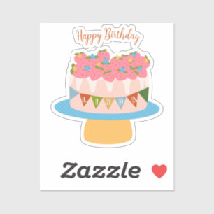 Customised strawberry birthday cake