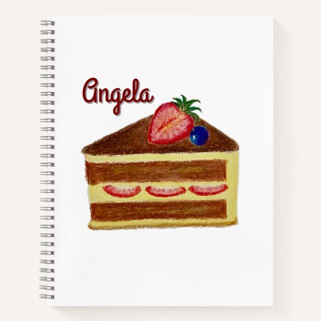 Customised Strawberry Cheesecake Deluxe Notebook  (Front)