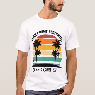 Customised SummerT-shirt Summer Sunset Beach Palm  T-Shirt