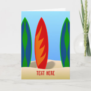 Customised Surfing Greeting Cards