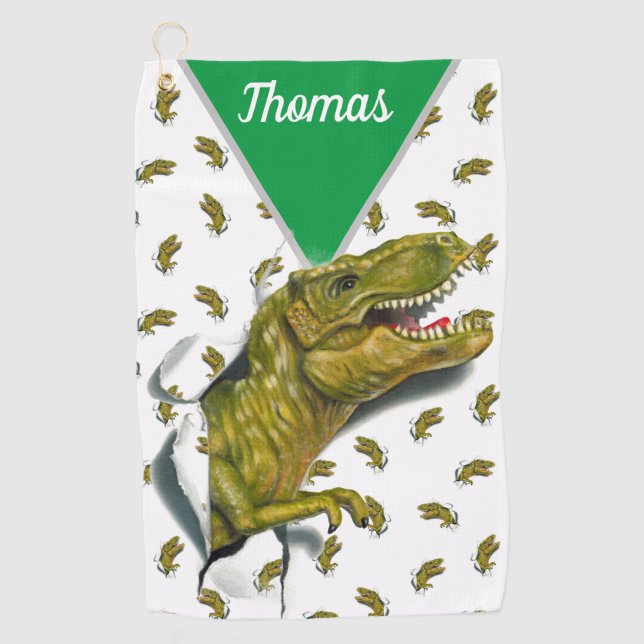 Customised T-Rex  Golf Towel (Front)