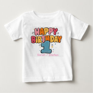 Customised T-shirts - 1st birthday