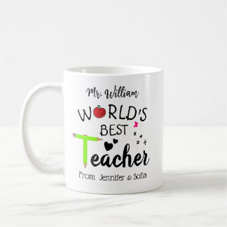 Customised Teacher Gifts -World's Best Teacher Mug