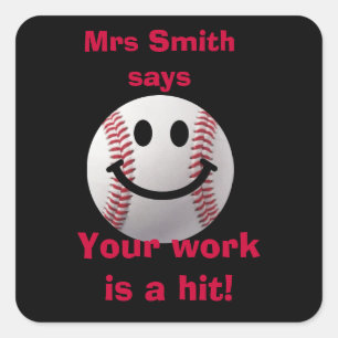Customised Teacher stickers - work is a hit
