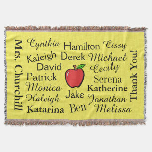 Customised Teacher Thank You Throw Blanket