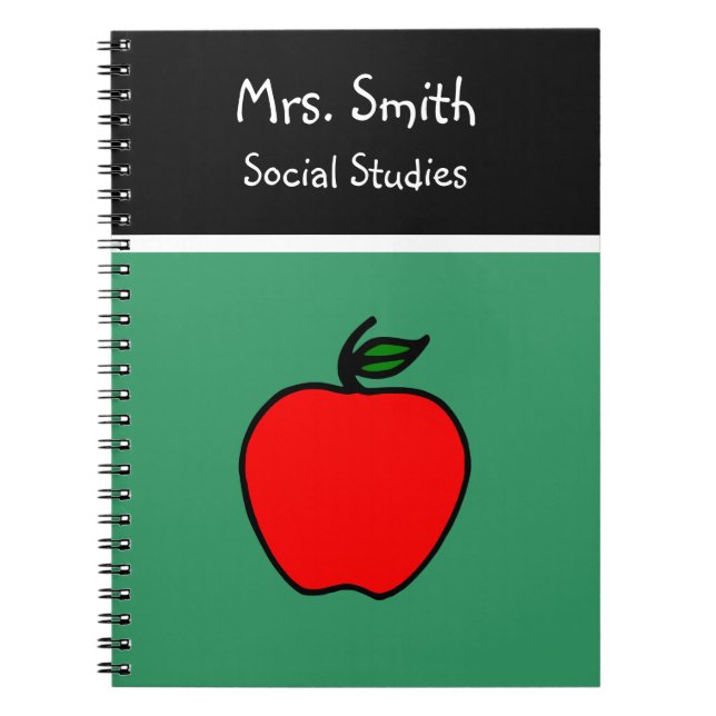 Customised  Teacher's  Apple Notebook (Front)