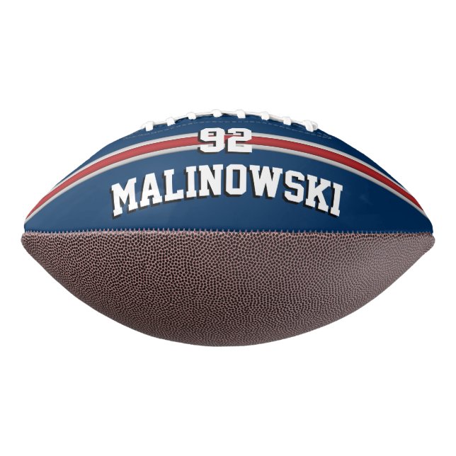 Customised Team Colours with Your Name & Number Football (Rotated 270)