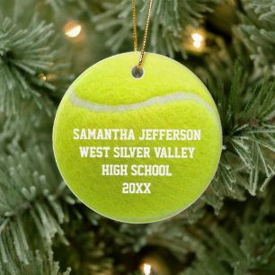 Customised Tennis Ball Sports Ceramic Ornament