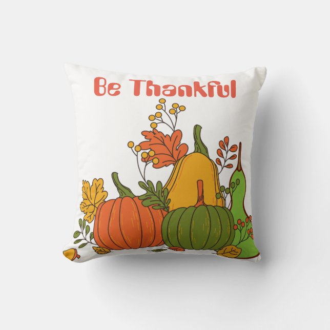 Customised Thanksgiving Throw Pillow (Front)