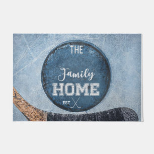 Customised The Family Name Doormat, Ice Skating Doormat