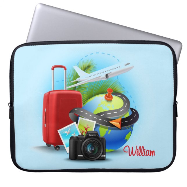 Customised Traveller  Laptop Sleeve (Front)