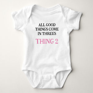 Customised Triplets Gift, Change Number & Colour, Baby Bodysuit