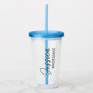Customised Tumbler/ Bridesmaid Gift/ Iced Coffee Acrylic Tumbler